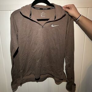 Nike Brown Dri-FIT 1/4 Zip Running Pullover